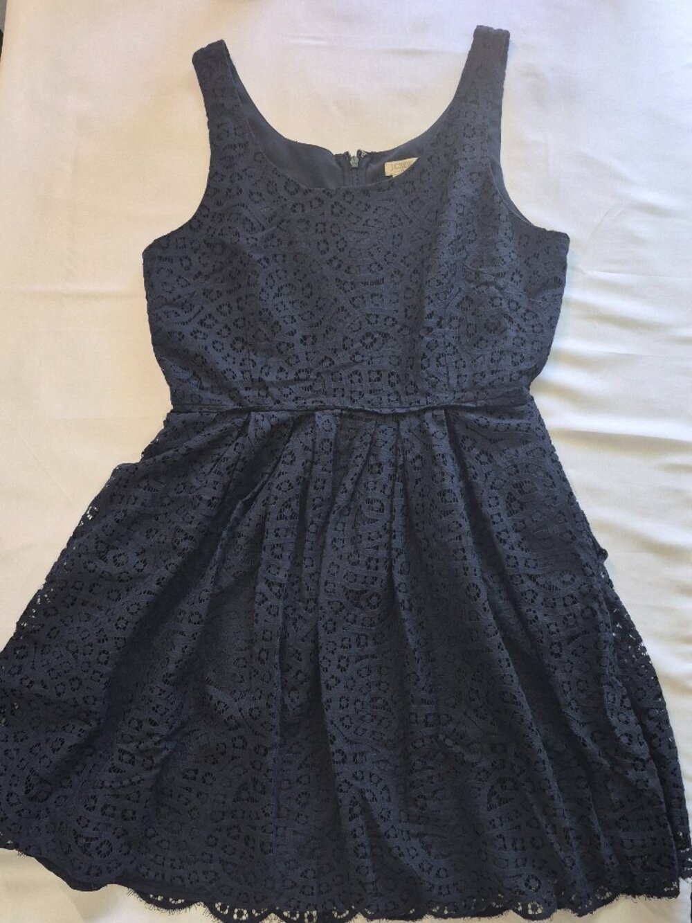 J Crew Navy blue lace dress